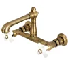 Kingston Brass English Country 8" Centers Wall Mount Bathroom Faucet