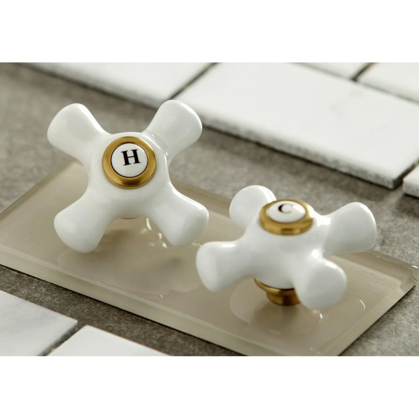 Kingston Brass English Country 8" Centers Wall Mount Bathroom Faucet