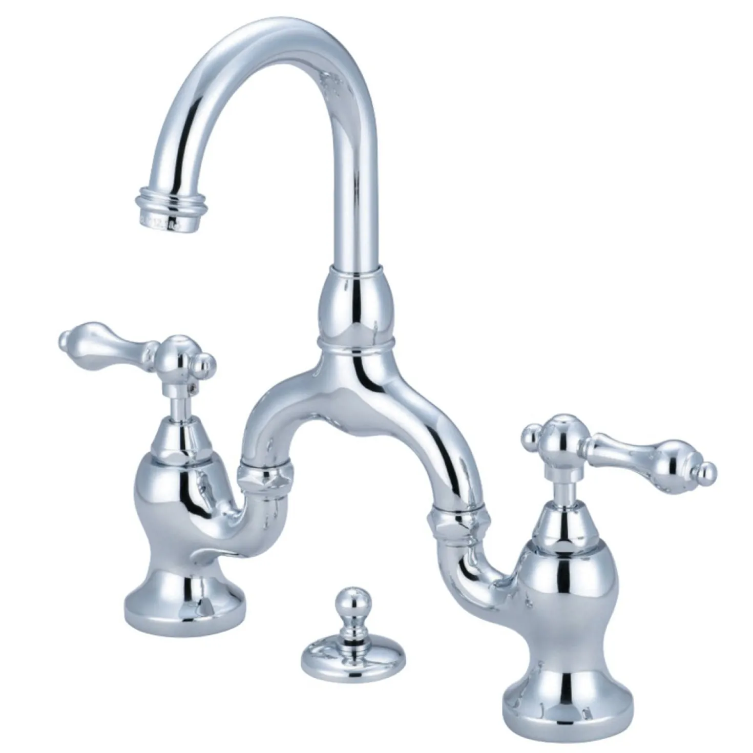 Kingston Brass English Country 3-Hole Bathroom Bridge Faucet