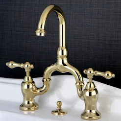 Kingston Brass English Country 3-Hole Bathroom Bridge Faucet