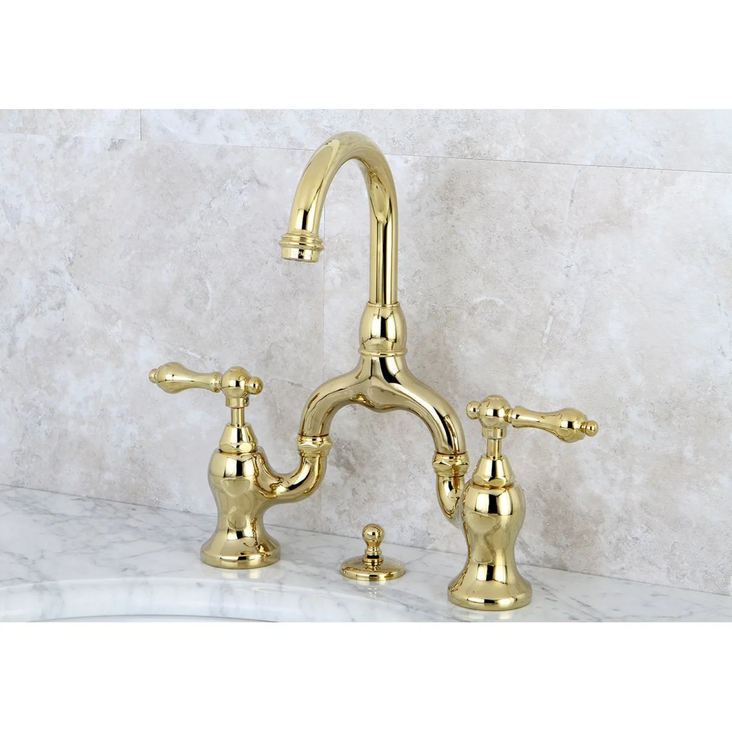Kingston Brass English Country 3-Hole Bathroom Bridge Faucet