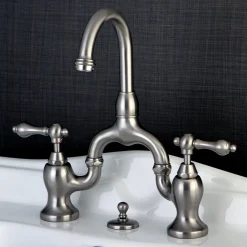Kingston Brass English Country 3-Hole Bathroom Bridge Faucet