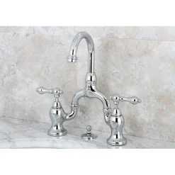 Kingston Brass English Country 3-Hole Bathroom Bridge Faucet