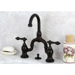 Kingston Brass English Country 3-Hole Bathroom Bridge Faucet