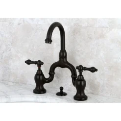 Kingston Brass English Country 3-Hole Bathroom Bridge Faucet