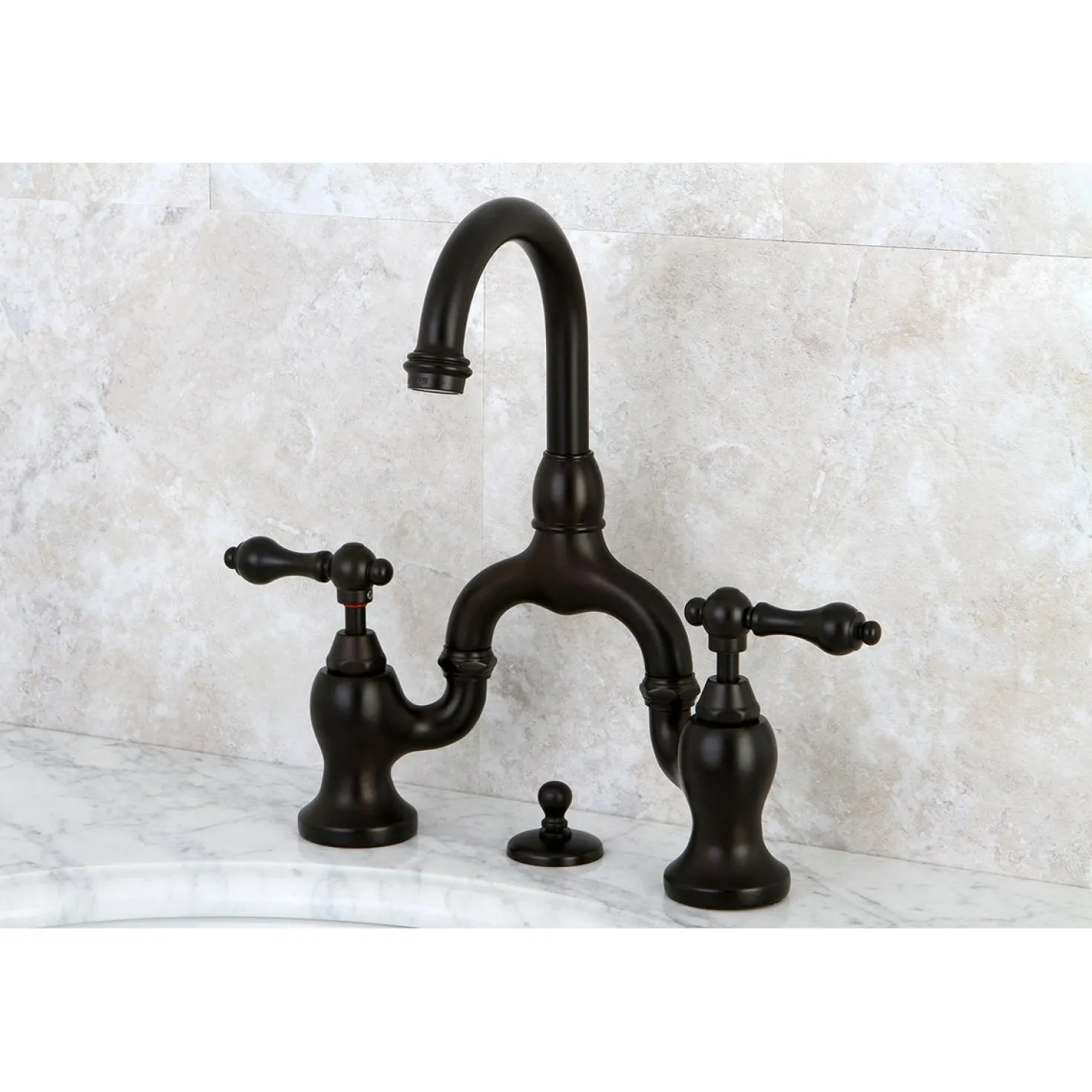 Kingston Brass English Country 3-Hole Bathroom Bridge Faucet