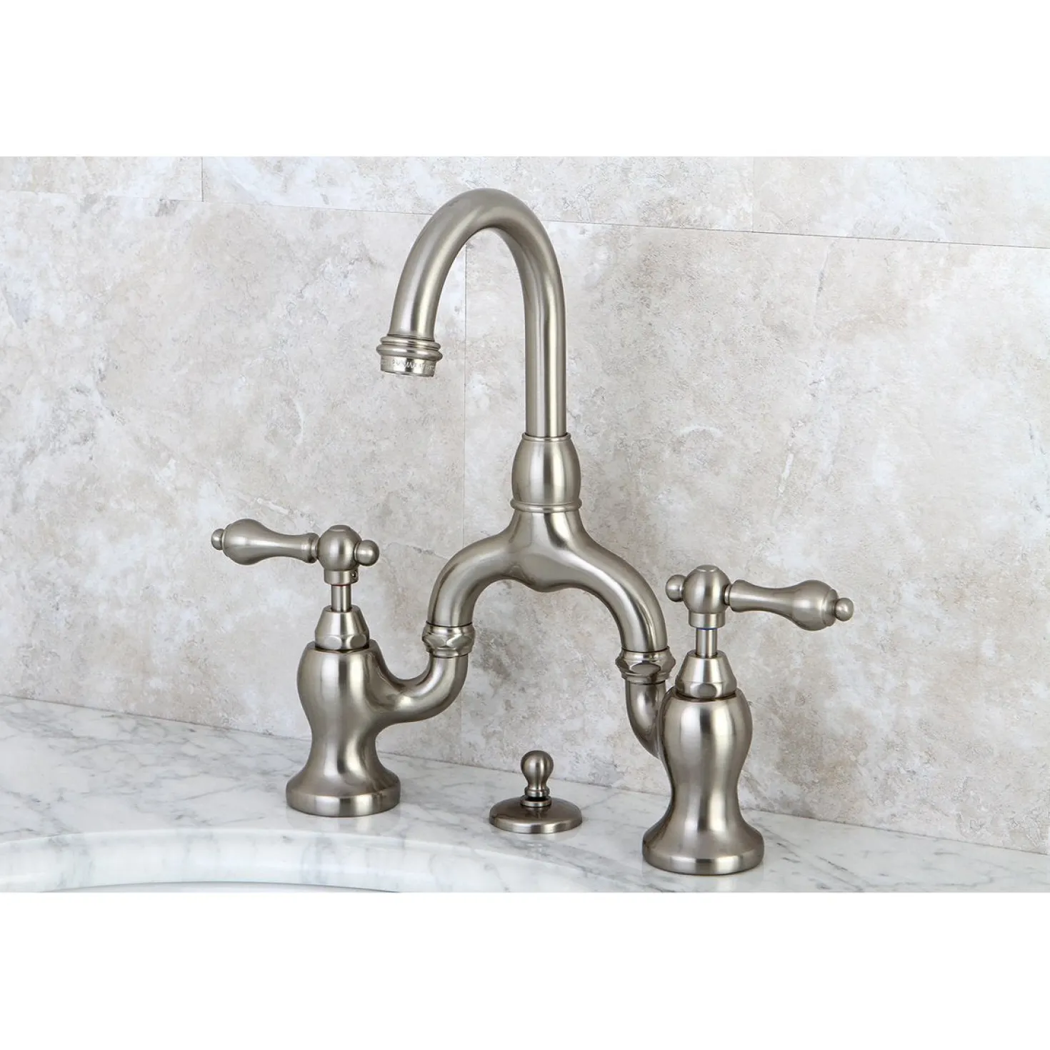 Kingston Brass English Country 3-Hole Bathroom Bridge Faucet