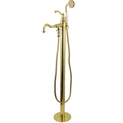Kingston Brass English Country Single-Handle Freestanding Roman Tub Filler with Hand Shower