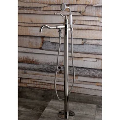 Kingston Brass English Country Single-Handle Freestanding Roman Tub Filler with Hand Shower