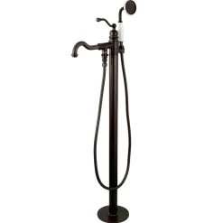 Kingston Brass English Country Single-Handle Freestanding Roman Tub Filler with Hand Shower