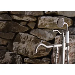 Kingston Brass English Country Single-Handle Freestanding Roman Tub Filler with Hand Shower