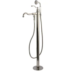 Kingston Brass English Country Single-Handle Freestanding Roman Tub Filler with Hand Shower