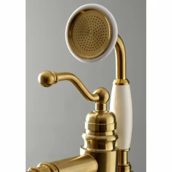 Kingston Brass English Country Single-Handle Freestanding Roman Tub Filler with Hand Shower