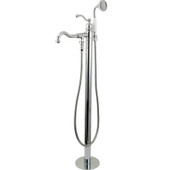 Kingston Brass English Country Single-Handle Freestanding Roman Tub Filler with Hand Shower