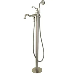 Kingston Brass English Country Single-Handle Freestanding Roman Tub Filler with Hand Shower