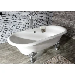 Kingston Brass English Country Single-Handle Freestanding Roman Tub Filler with Hand Shower