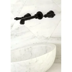 Kingston Brass English Country Wall Mount Bathroom Faucet
