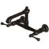 Kingston Brass English Country Wall Mount 2-Hole Bathroom Faucet