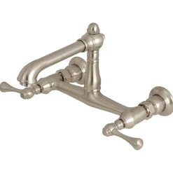 Kingston Brass English Country Wall Mount 2-Hole Bathroom Faucet
