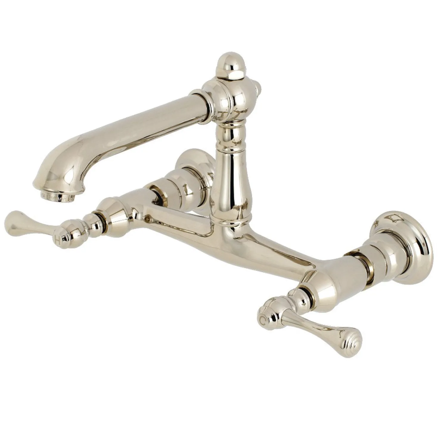 Kingston Brass English Country Wall Mount 2-Hole Bathroom Faucet