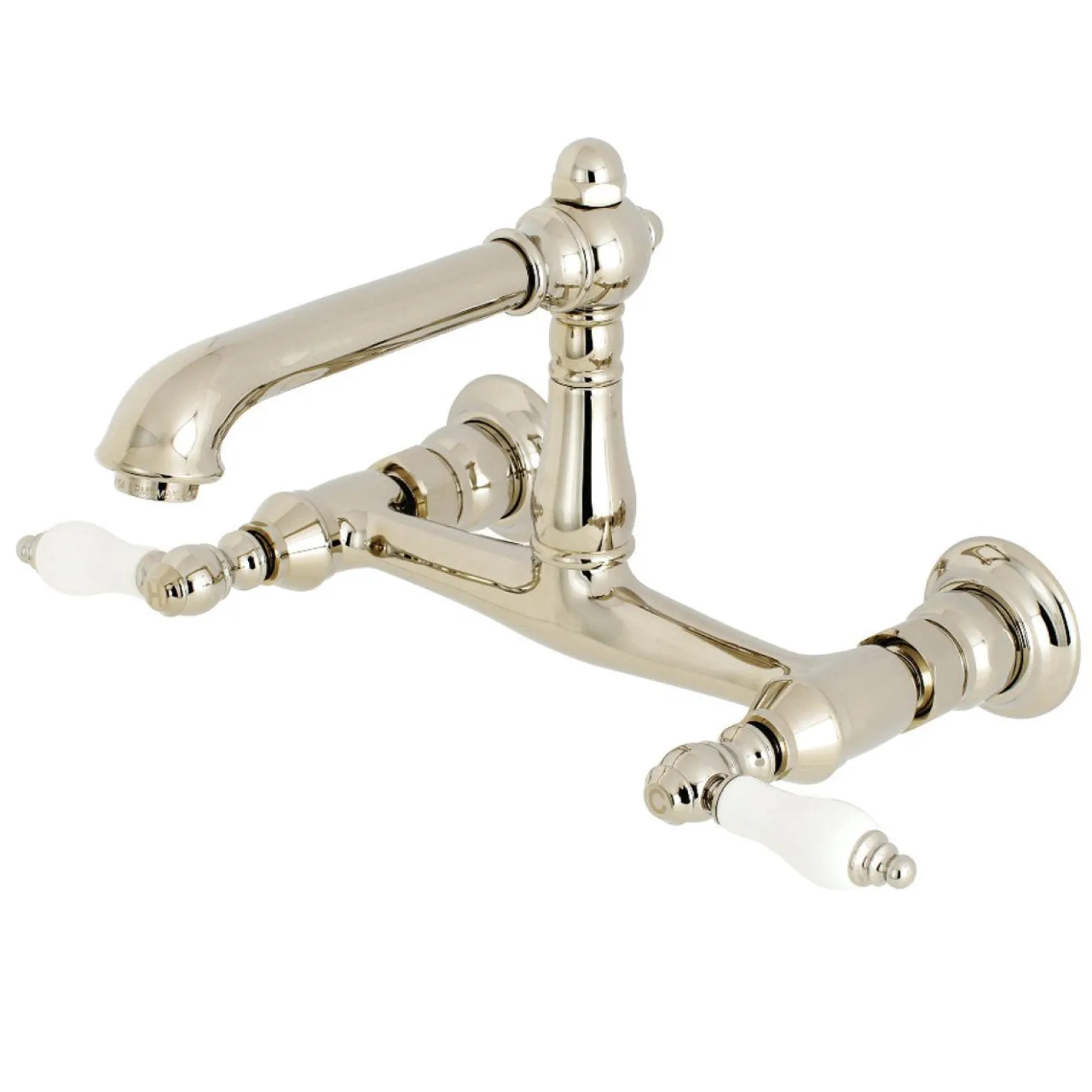 Kingston Brass English Country 2-Hole Wall Mount Bathroom Faucet