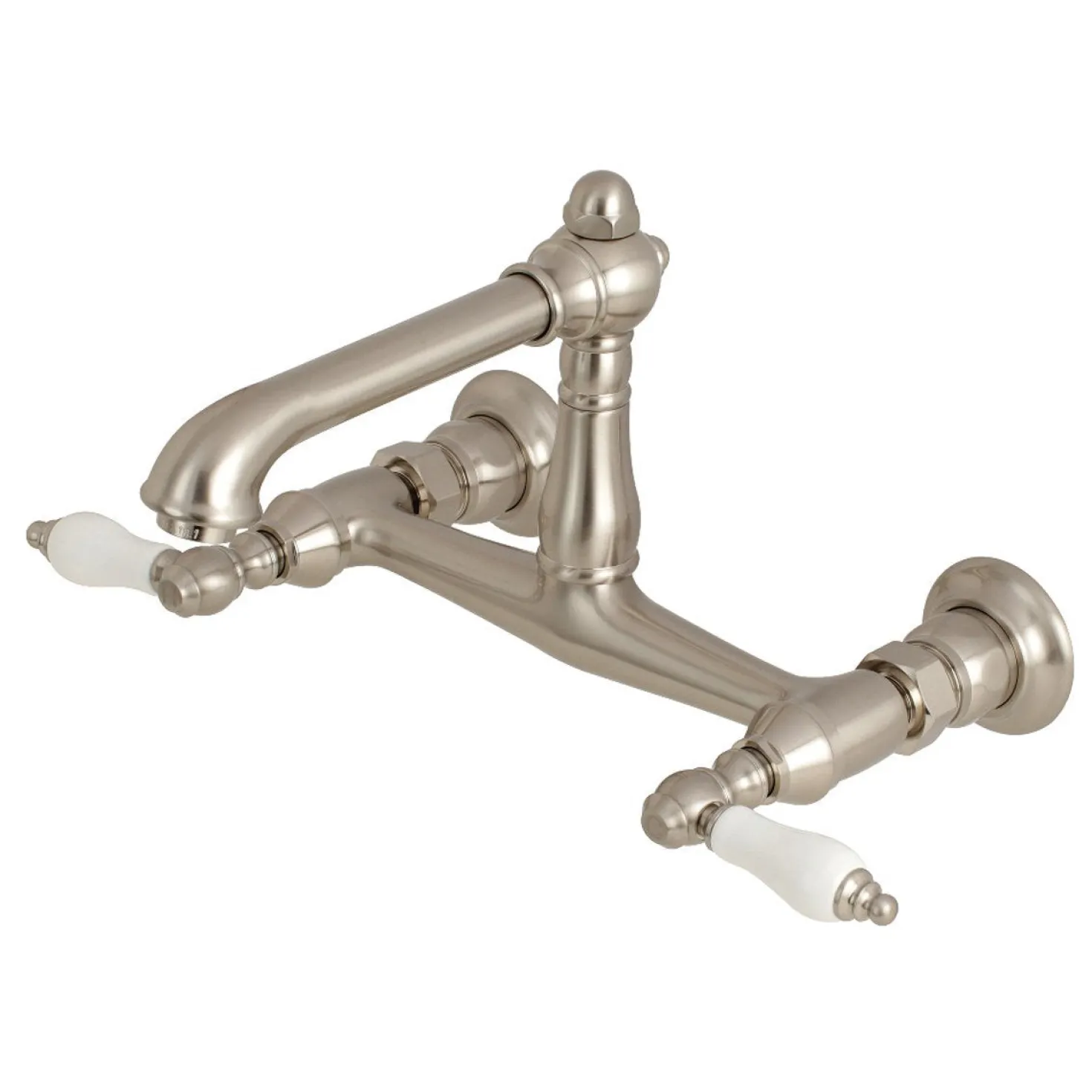 Kingston Brass English Country 2-Hole Wall Mount Bathroom Faucet