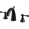 Kingston Brass English Country Two Handle 8" to 16" Widespread Lavatory Faucet with Brass Pop-up