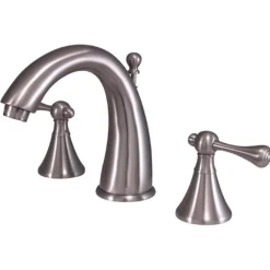 Kingston Brass English Country Two Handle 8" to 16" Widespread Lavatory Faucet with Brass Pop-up