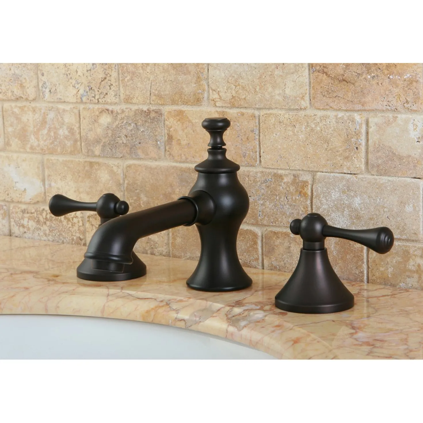 Kingston Brass English Country 8-Inch Widespread Bathroom Faucet