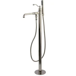 Kingston Brass English Country Single Handle Freestanding Roman Tub Filler with Hand Shower