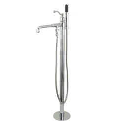 Kingston Brass English Country Single Handle Freestanding Roman Tub Filler with Hand Shower