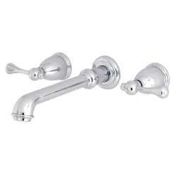 Kingston Brass English Country Wall Mount 8-Inch Center Roman Tub Filler