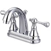 Kingston Brass English Vintage 4" Centerset Lavatory Faucet with Brass Pop-up and Two Handle