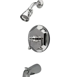Kingston Brass English Vintage Wall Mount Tub with Shower Faucet