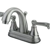 Kingston Brass English Vintage 4" Centerset Lavatory Faucet with Two Handle and Brass Pop-up