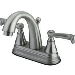 Kingston Brass English Vintage 4" Centerset Lavatory Faucet with Two Handle and Brass Pop-up
