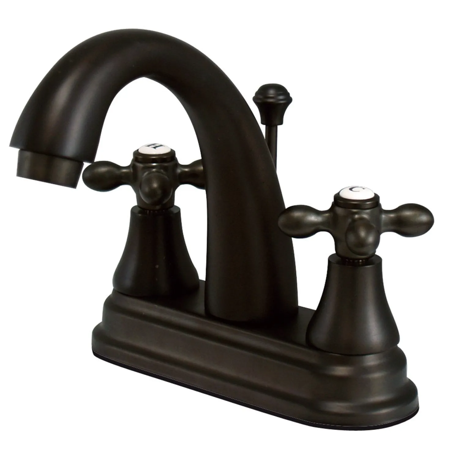 Kingston Brass English Vintage Two Handle 4" Centerset Lavatory Faucet with Brass Pop-up