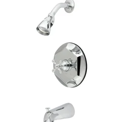 Kingston Brass English Vintage 3-Hole Tub with Shower Faucet
