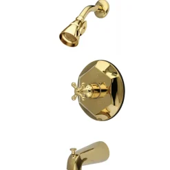 Kingston Brass English Vintage 3-Hole Tub with Shower Faucet