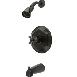 Kingston Brass English Vintage 3-Hole Tub with Shower Faucet
