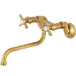 Kingston Brass Essex Adjustable Center Wall Mount Bathroom Faucet