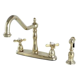 Kingston Brass Essex 8" Centerset Kitchen Faucet with Brass Sprayer