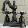 Kingston Brass Essex 4" Centerset Lavatory Faucet with Brass Pop-up