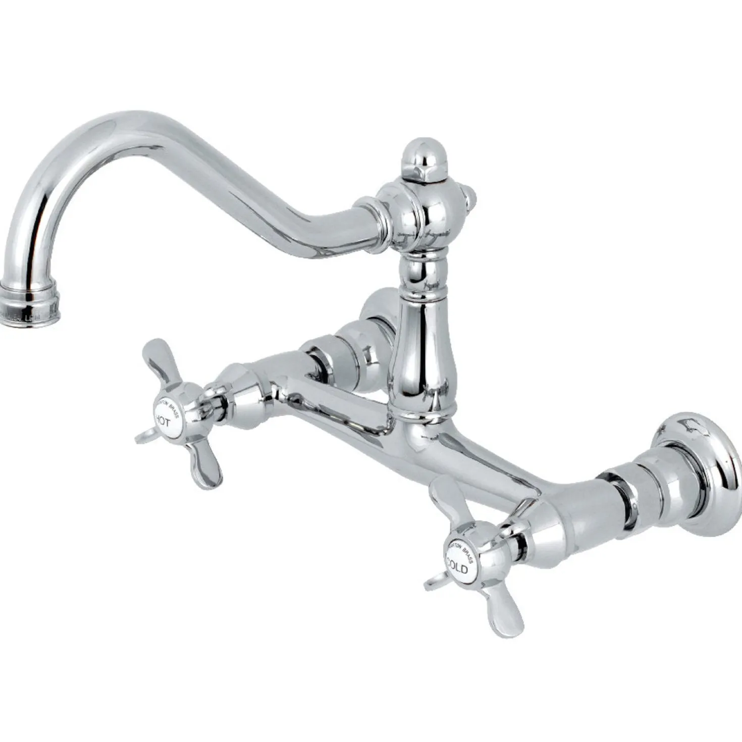 Kingston Brass Essex 8" Center Wall Mount Bathroom Faucet