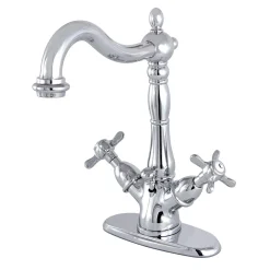 Kingston Brass Essex Classic 4" Centerset Lavatory Faucet with Brass Pop-up