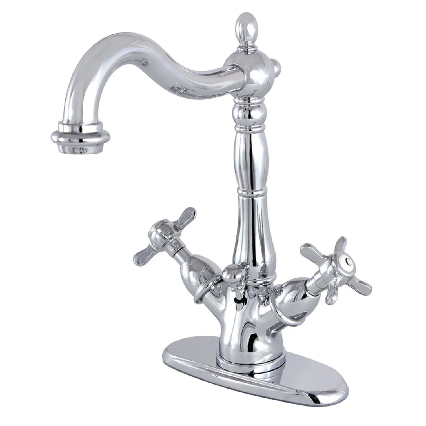 Kingston Brass Essex Classic 4" Centerset Lavatory Faucet with Brass Pop-up