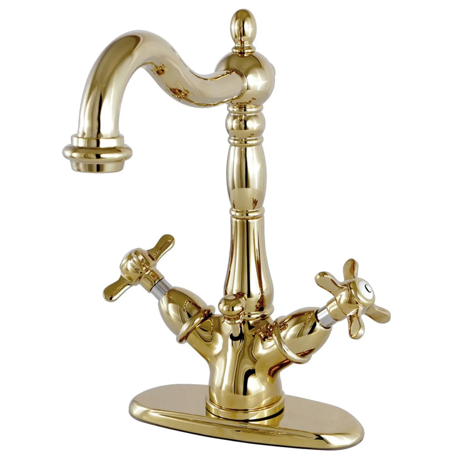 Kingston Brass Essex Classic 4" Centerset Lavatory Faucet with Brass Pop-up