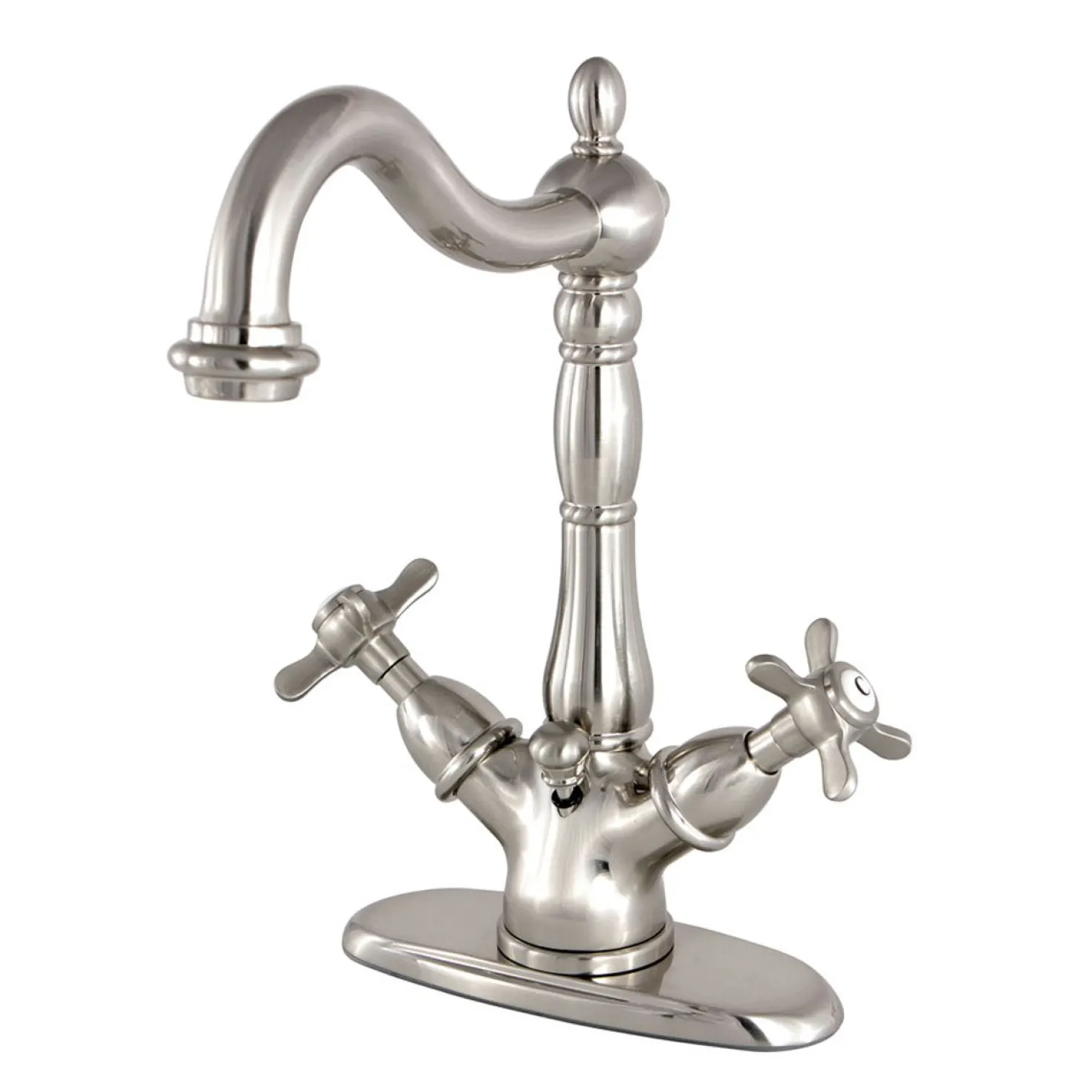 Kingston Brass Essex Classic 4" Centerset Lavatory Faucet with Brass Pop-up