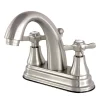 Kingston Brass Essex Classic Deck Mount 4" Centerset Lavatory Faucet with Brass Pop-up
