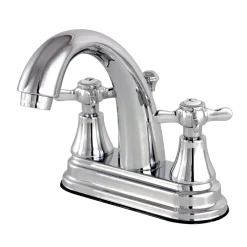 Kingston Brass Essex Classic Deck Mount 4" Centerset Lavatory Faucet with Brass Pop-up
